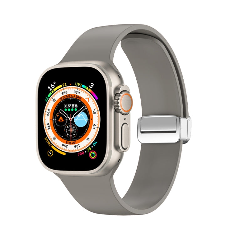 フォールディングバックルシリコンウォッチバンド、Apple Watch Ultra 49mm用、Apple Watch シリーズ8＆7 45mm / SE 2＆6＆SE＆5＆4 44mm / 3＆2＆1 42mm用