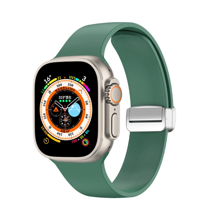 フォールディングバックルシリコンウォッチバンド、Apple Watch Ultra 49mm用、Apple Watch シリーズ8＆7 45mm / SE 2＆6＆SE＆5＆4 44mm / 3＆2＆1 42mm用