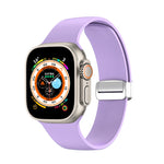 フォールディングバックルシリコンウォッチバンド、Apple Watch Ultra 49mm用、Apple Watch シリーズ8＆7 45mm / SE 2＆6＆SE＆5＆4 44mm / 3＆2＆1 42mm用