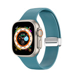 フォールディングバックルシリコンウォッチバンド、Apple Watch Ultra 49mm用、Apple Watch シリーズ8＆7 45mm / SE 2＆6＆SE＆5＆4 44mm / 3＆2＆1 42mm用