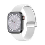 フォールディングバックルシリコンウォッチバンド、Apple Watch Ultra 49mm用、Apple Watch シリーズ8＆7 45mm / SE 2＆6＆SE＆5＆4 44mm / 3＆2＆1 42mm用