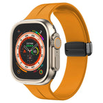 Solid Color Silicone Watch Band, For Apple Watch Ultra 49mm / Series 8&7 45mm / SE 2&6&SE&5&4 44mm, For Apple Watch Series 8&7 41mm / SE 2&6&SE&5&4 40mm / 3&2&1 38mm
