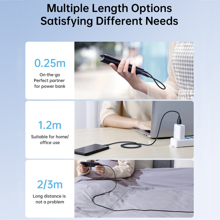 JOYROOM 20W Type-C から 8ピン Surpassシリーズ高速充電データケーブル、0.25m、1.2m