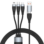 ADC-008 100W USB/Type-C から Type-C + 8ピン + マイクロUSB 二対三完全互換急速充電データケーブル、1.2m、2m