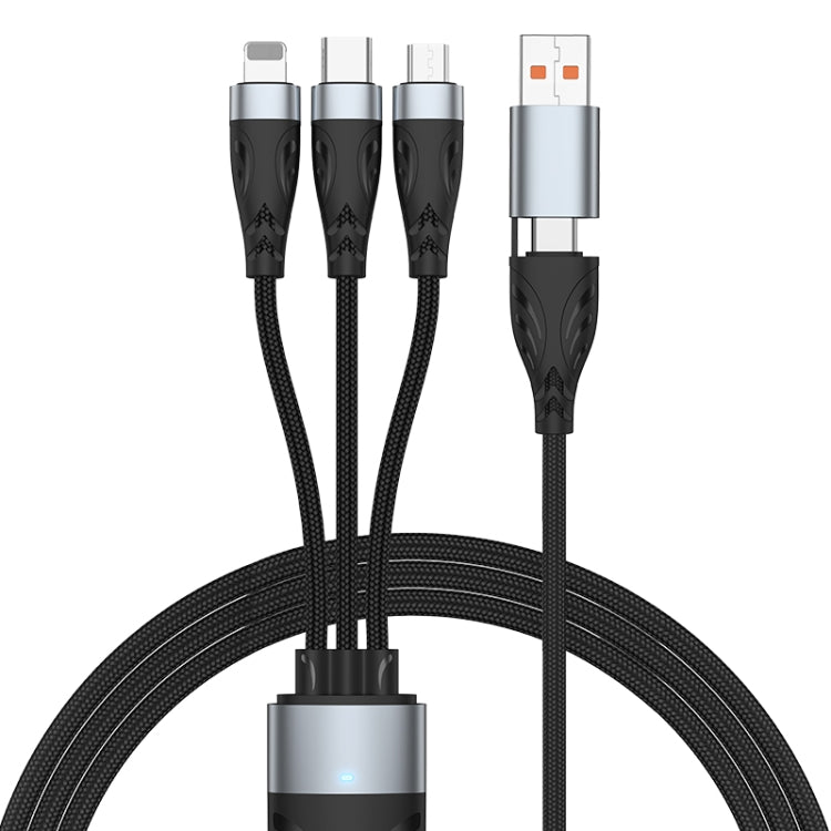 ADC-008 100W USB/Type-C から Type-C + 8ピン + マイクロUSB 二対三完全互換急速充電データケーブル、1.2m、2m