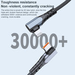 ADC-009 20W USB-C/Type-C から 8ピンダブルエルボーデータケーブル、0.4m、1m、2m