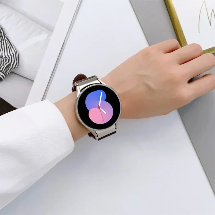 溝入り本革ウォッチバンド、Samsung Galaxy Watch5 40mm / 44mm用