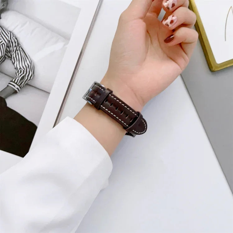 溝入り本革ウォッチバンド、Samsung Galaxy Watch5 40mm / 44mm用