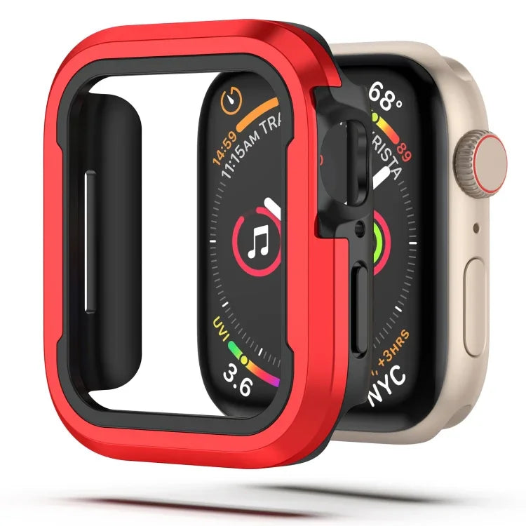 アルミ合金＋TPU 2-in-1保護ケース、Apple Watch Ultra 3 / 2 / 1 49mm用、Apple Watch シリーズ9 / 8 / 7 45mm用、Apple Watch シリーズ6 / 5 / 4 / SE 44mm用、Apple Watch シリーズ9 / 8 / 7 41mm用、Apple Watch シリーズ6 / 5 / 4 / SE 40mm用