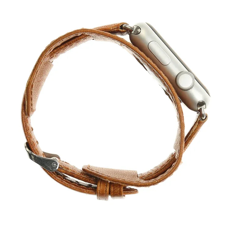 クレイジーホーステクスチャーブレスレットウォッチバンド、Apple Watch 5 & 4 40mm / 3 & 2 & 1 38mm用、Apple Watch 5 & 4 44mm / 3 & 2 & 1 42mm用