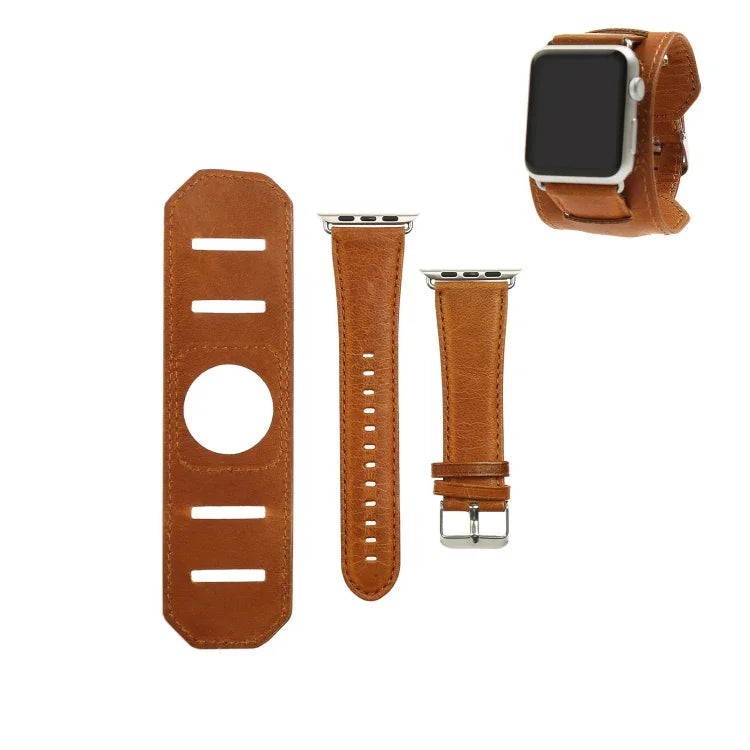 クレイジーホーステクスチャーブレスレットウォッチバンド、Apple Watch 5 & 4 40mm / 3 & 2 & 1 38mm用、Apple Watch 5 & 4 44mm / 3 & 2 & 1 42mm用