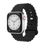 Silicone Watch Band, For Apple Watch Ultra 49mm / Series 8&7 45mm / SE 2&6&SE&5&4 44mm, For Apple Watch Series 8&7 41mm / SE 2&6&SE&5&4 40mm / 3&2&1 38mm