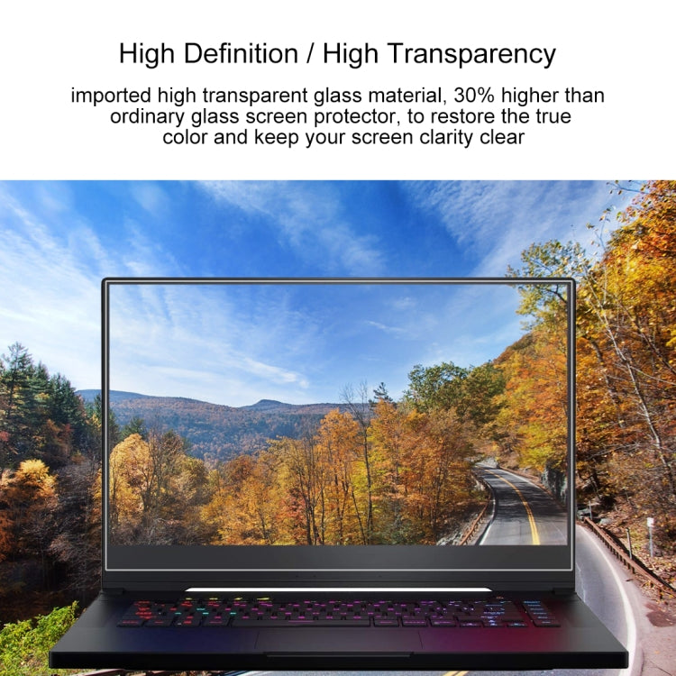 ノートパソコン画面HD強化ガラス保護フィルム、ASUS ROG Strix G 15.6インチ用、ASUS ROG Strix Hero II 15.6インチ用、ASUS ROG ZEPHYRUS (GX501) 15.6インチ用、ASUS ROG ZEPHYRUS (M15) 15.6インチ用、ASUS ROG Zephyrus M (GM501) 15.6インチ用