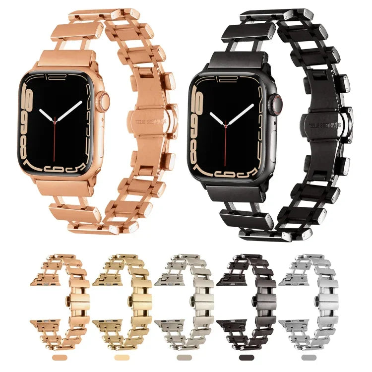 中空ステンレススチール時計バンド、Apple Watch Ultra 49mm / シリーズ8＆7 45mm用、Apple Watch シリーズ8＆7 41mm / SE 2＆6＆SE＆5＆4 40mm用