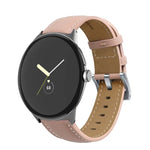 尖った尾のステッチ 本革ウォッチバンド, Google Pixel Watch 4 / 3 / 2 / 1 41mm 用