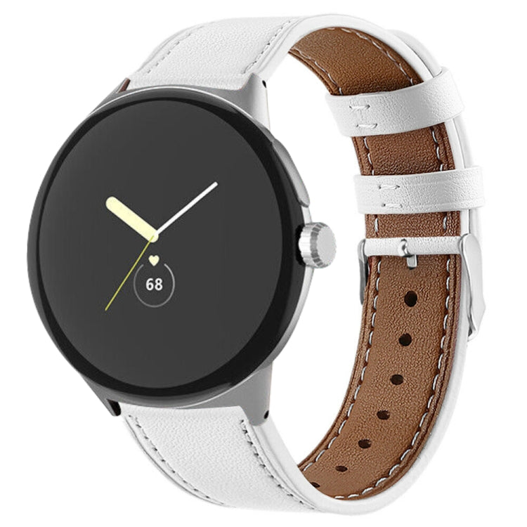 ラウンドテール本革ウォッチバンド、Google Pixel Watch 4 / 3 / 2 / 1 41mm用