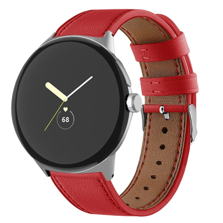 ラウンドテール本革ウォッチバンド、Google Pixel Watch 4 / 3 / 2 / 1 41mm用