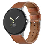 ラウンドテール本革ウォッチバンド、Google Pixel Watch 4 / 3 / 2 / 1 41mm用