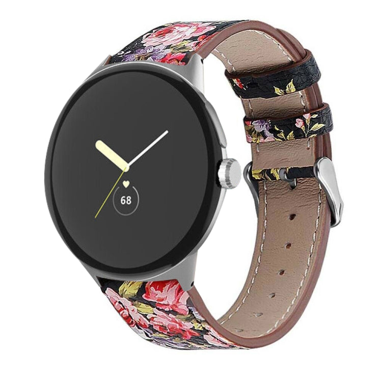 ラウンドテール本革ウォッチバンド、Google Pixel Watch 4 / 3 / 2 / 1 41mm用