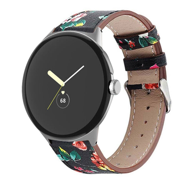 ラウンドテール本革ウォッチバンド、Google Pixel Watch 4 / 3 / 2 / 1 41mm用