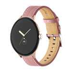 溝入り本革ウォッチバンド、Google Pixel Watch 4 / 3 / 2 / 1 41mm用