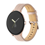 溝入り本革ウォッチバンド、Google Pixel Watch 4 / 3 / 2 / 1 41mm用