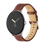 溝入り本革ウォッチバンド、Google Pixel Watch 4 / 3 / 2 / 1 41mm用