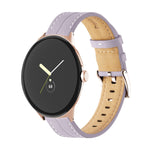 溝入り本革ウォッチバンド、Google Pixel Watch 4 / 3 / 2 / 1 41mm用