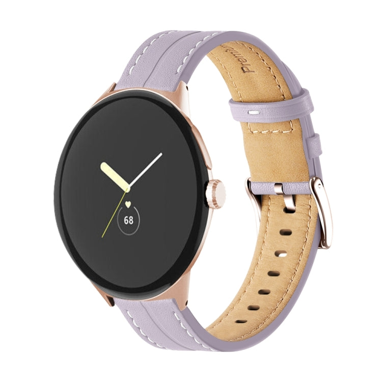 溝入り本革ウォッチバンド、Google Pixel Watch 4 / 3 / 2 / 1 41mm用