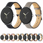 溝入り本革ウォッチバンド、Google Pixel Watch 4 / 3 / 2 / 1 41mm用
