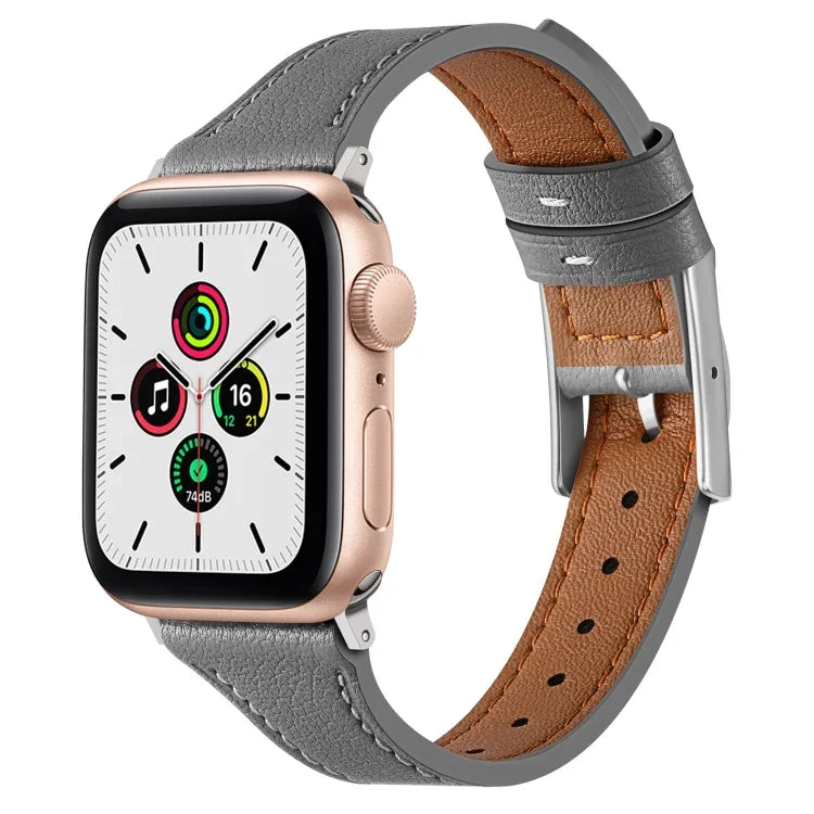 本革通気性時計バンド、Apple Watch シリーズ8＆7 45mm / SE 2＆6＆SE＆5＆4 44mm / 3＆2＆1 42mm、シリーズ8＆7 41mm / SE 2＆6＆SE＆5＆4 40mm / 3＆2＆1 38mm用