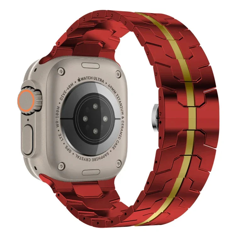 スチール時計バンド、Apple Watch シリーズ8＆7 41mm / SE 2＆6＆SE＆5＆4 40mm / 3＆2＆1 38mm用、Apple Watch Ultra 49mm / シリーズ8＆7 45mm / SE 2＆6＆SE＆5＆4 44mm / 3＆2＆1 42mm用