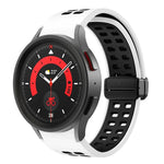 二列穴折りたたみバックルシリコンウォッチバンド、Samsung Galaxy Watch5 Pro用