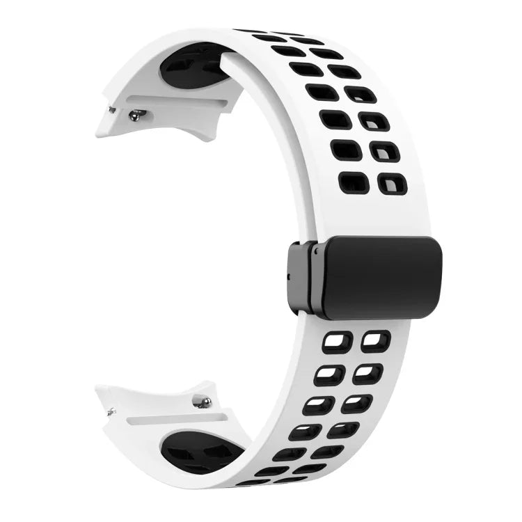 二列穴折りたたみバックルシリコンウォッチバンド、Samsung Galaxy Watch5 Pro用