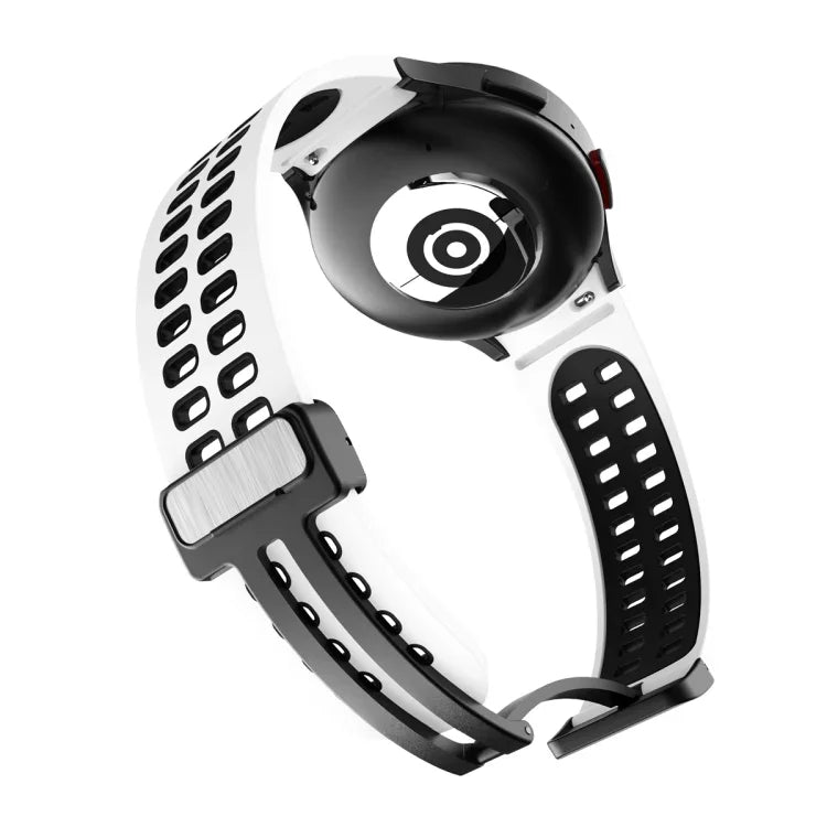 二列穴折りたたみバックルシリコンウォッチバンド、Samsung Galaxy Watch5 Pro用