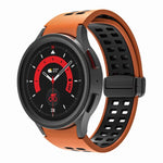 二列穴折りたたみバックルシリコンウォッチバンド、Samsung Galaxy Watch5 Pro用