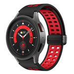 二列穴折りたたみバックルシリコンウォッチバンド、Samsung Galaxy Watch5 Pro用