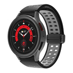 二列穴折りたたみバックルシリコンウォッチバンド、Samsung Galaxy Watch5 Pro用