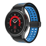 二列穴折りたたみバックルシリコンウォッチバンド、Samsung Galaxy Watch5 Pro用