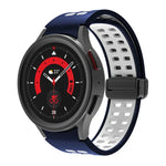 二列穴折りたたみバックルシリコンウォッチバンド、Samsung Galaxy Watch5 Pro用