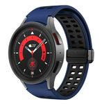 二列穴折りたたみバックルシリコンウォッチバンド、Samsung Galaxy Watch5 Pro用
