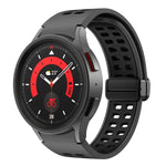 二列穴折りたたみバックルシリコンウォッチバンド、Samsung Galaxy Watch5 Pro用