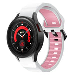 ウェーブツーカラーシリコンウォッチバンド、Samsung Galaxy Watch5 Pro用