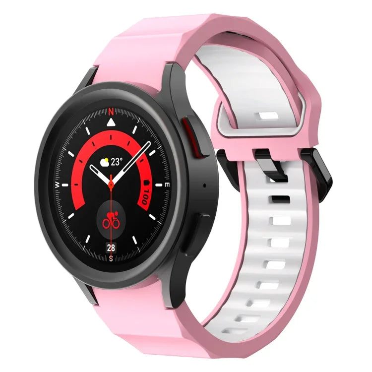 ウェーブツーカラーシリコンウォッチバンド、Samsung Galaxy Watch5 Pro用