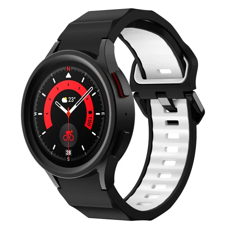ウェーブツーカラーシリコンウォッチバンド、Samsung Galaxy Watch5 Pro用
