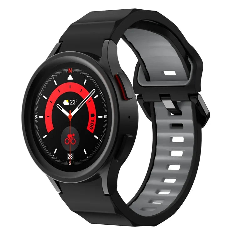 ウェーブツーカラーシリコンウォッチバンド、Samsung Galaxy Watch5 Pro用