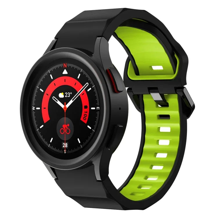 ウェーブツーカラーシリコンウォッチバンド、Samsung Galaxy Watch5 Pro用