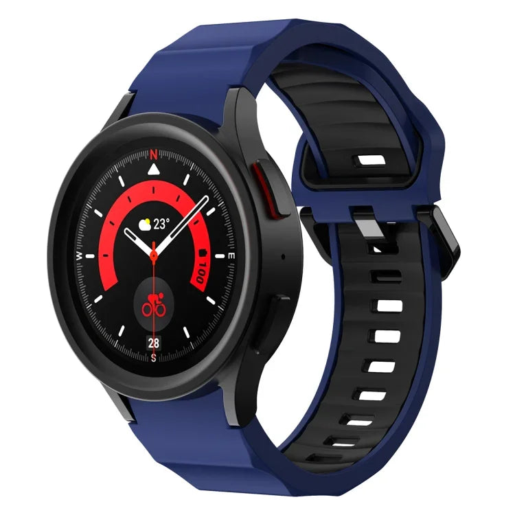 ウェーブツーカラーシリコンウォッチバンド、Samsung Galaxy Watch5 Pro用