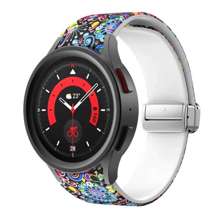 マグネットプリントシリコンウォッチバンド、Samsung Galaxy Watch5用