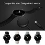 スマートウォッチ用マグネット充電ケーブル、長さ：1m、Google Pixel Watch Type-Cポート用、Google Pixel Watch USBポート用